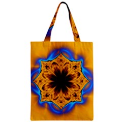 Digital Art Fractal Artwork Flower Zipper Classic Tote Bag by Celenk