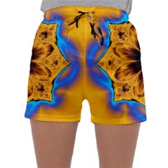 Digital Art Fractal Artwork Flower Sleepwear Shorts