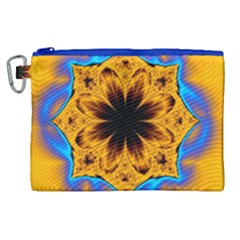 Digital Art Fractal Artwork Flower Canvas Cosmetic Bag (xl) by Celenk