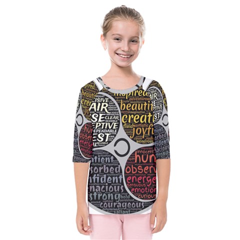 Person Character Characteristics Kids  Quarter Sleeve Raglan Tee by Celenk