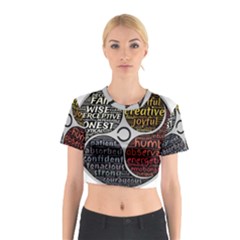 Person Character Characteristics Cotton Crop Top by Celenk