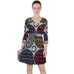 Person Character Characteristics Ruffle Dress by Celenk