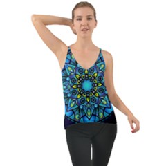 Mandala Blue Abstract Circle Cami by Celenk