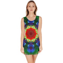 Fractal Digital Mandala Floral Bodycon Dress by Celenk