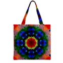 Fractal Digital Mandala Floral Zipper Grocery Tote Bag View2