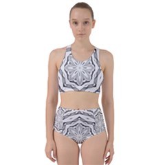 Mandala Pattern Floral Racer Back Bikini Set by Celenk