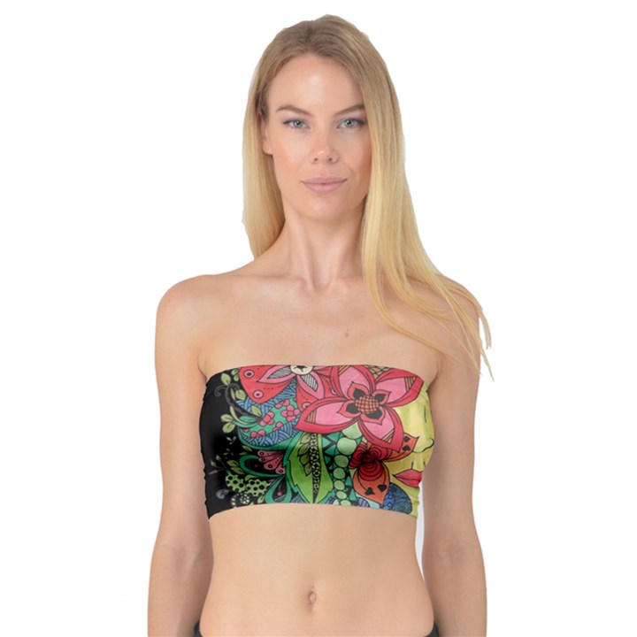 Mandala Figure Nature Girl Bandeau Top