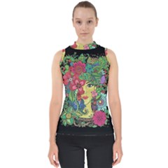 Mandala Figure Nature Girl Shell Top by Celenk