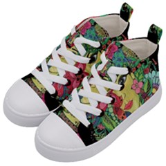 Mandala Figure Nature Girl Kid s Mid-top Canvas Sneakers by Celenk