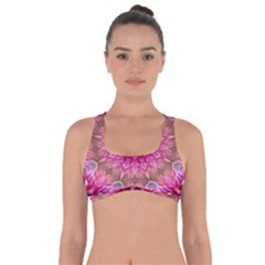 Flower Mandala Art Pink Abstract Got No Strings Sports Bra