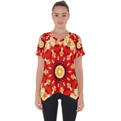 Abstract Art Abstract Background Cut Out Side Drop Tee