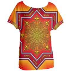 Mandala Zen Meditation Spiritual Women s Oversized Tee by Celenk