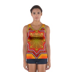 Mandala Zen Meditation Spiritual Sport Tank Top  by Celenk