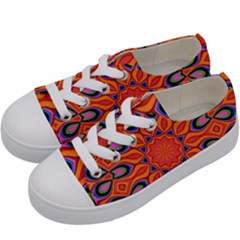 Abstract Art Abstract Background Kids  Low Top Canvas Sneakers