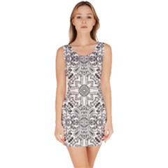 Mandala Pattern Line Art Bodycon Dress by Celenk