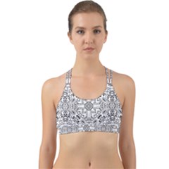 Mandala Pattern Line Art Back Web Sports Bra