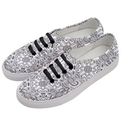 Mandala Pattern Line Art Women s Classic Low Top Sneakers by Celenk