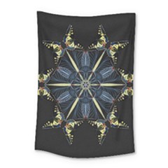 Mandala Butterfly Concentration Small Tapestry by Celenk