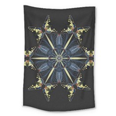 Mandala Butterfly Concentration Large Tapestry by Celenk