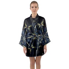 Mandala Butterfly Concentration Long Sleeve Kimono Robe by Celenk