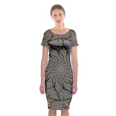 Bird Mandala Spirit Meditation Classic Short Sleeve Midi Dress by Celenk