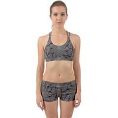 Bird Mandala Spirit Meditation Back Web Sports Bra Set by Celenk