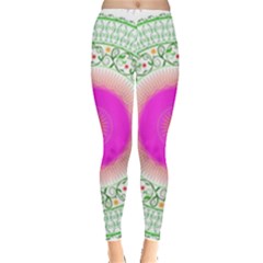 Flower Abstract Floral Leggings  by Celenk