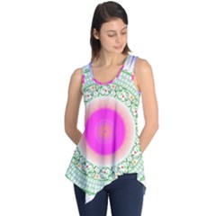 Flower Abstract Floral Sleeveless Tunic by Celenk