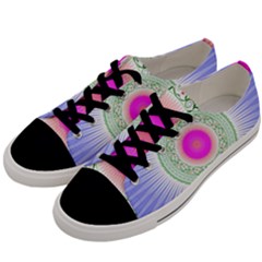 Flower Abstract Floral Men s Low Top Canvas Sneakers by Celenk