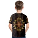 Fractal Floral Mandala Abstract Kids  Cotton Tee View2