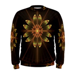 Fractal Floral Mandala Abstract Men s Sweatshirt by Celenk