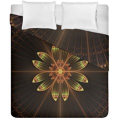 Fractal Floral Mandala Abstract Duvet Cover Double Side (california King Size) by Celenk