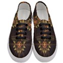 Fractal Floral Mandala Abstract Women s Classic Low Top Sneakers View1