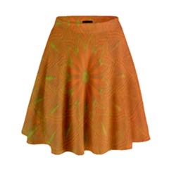 Background Paper Vintage Orange High Waist Skirt by Celenk