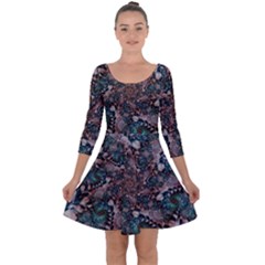 Art Artwork Fractal Digital Art Quarter Sleeve Skater Dress