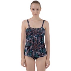 Art Artwork Fractal Digital Art Twist Front Tankini Set by Celenk