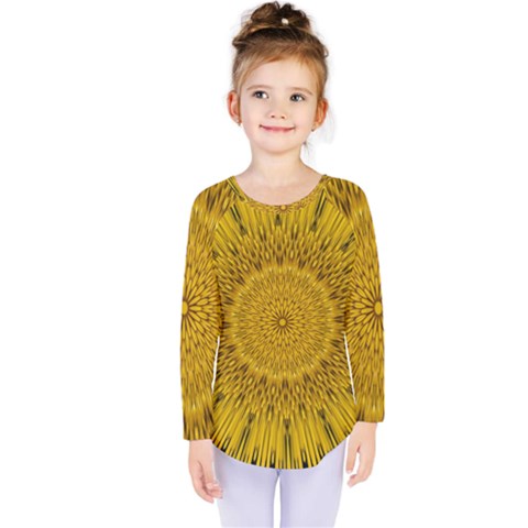 Pattern Petals Pipes Plants Kids  Long Sleeve Tee by Celenk