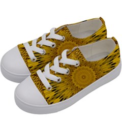 Pattern Petals Pipes Plants Kids  Low Top Canvas Sneakers by Celenk