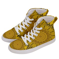 Pattern Petals Pipes Plants Women s Hi-top Skate Sneakers