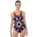 Kaleidoscope Pattern Kaleydograf Cut-Out Back One Piece Swimsuit View1