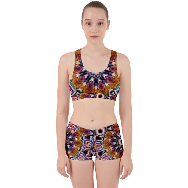 Kaleidoscope Pattern Kaleydograf Work It Out Sports Bra Set