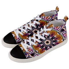 Kaleidoscope Pattern Kaleydograf Men s Mid-top Canvas Sneakers by Celenk