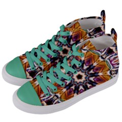 Kaleidoscope Pattern Kaleydograf Women s Mid-top Canvas Sneakers by Celenk