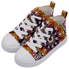 Kaleidoscope Pattern Kaleydograf Kid s Mid-top Canvas Sneakers by Celenk