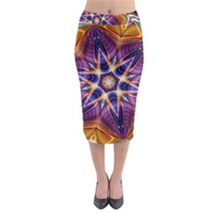 Kaleidoscope Pattern Kaleydograf Midi Pencil Skirt by Celenk