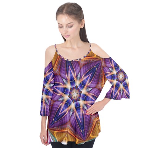 Kaleidoscope Pattern Kaleydograf Flutter Tees by Celenk