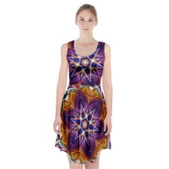 Kaleidoscope Pattern Kaleydograf Racerback Midi Dress by Celenk