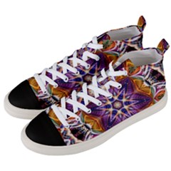 Kaleidoscope Pattern Kaleydograf Men s Mid-top Canvas Sneakers by Celenk