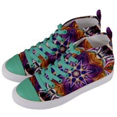 Kaleidoscope Pattern Kaleydograf Women s Mid-top Canvas Sneakers by Celenk