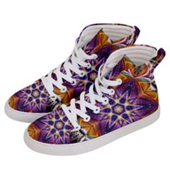 Kaleidoscope Pattern Kaleydograf Men s Hi-top Skate Sneakers